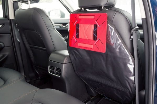 Накидка на сидіння автомобільна зі знімним тримачем для планшета Лайнін Пе ТрендБай чорний