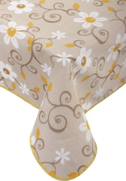 Скатерть Ginestra цветы 140x220 см желтый Gemitex 