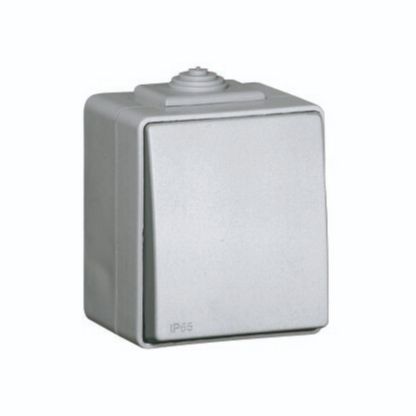 Выключатель одноклавишный без подсветки 16 А 250В серый 48011 CCZ