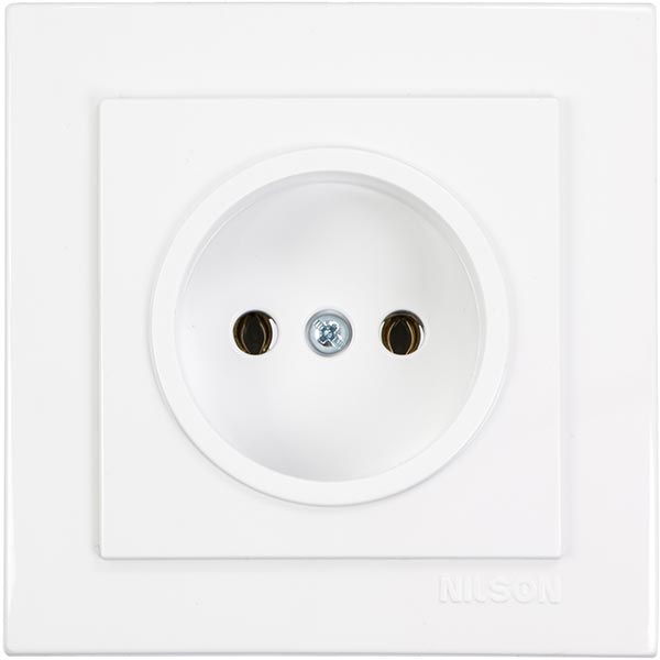 Розетка Nilson Thema 24111015 без заземлення біла