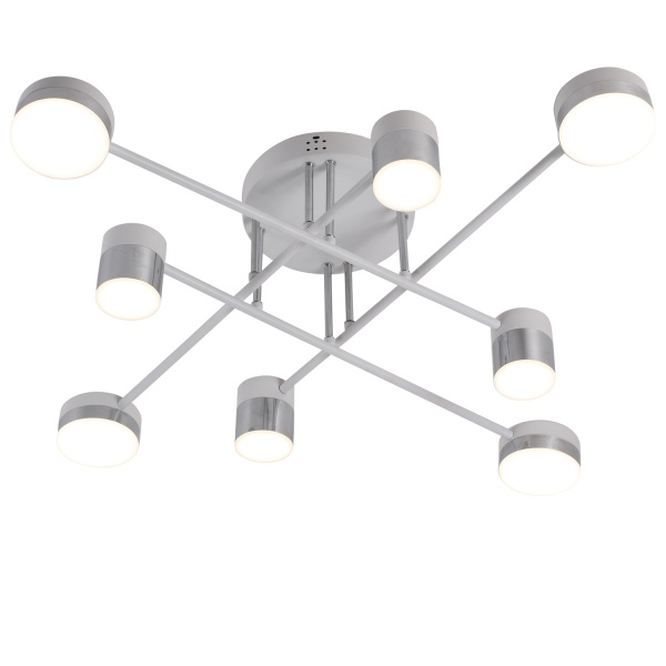 Люстра світлодіодна Victoria Lighting з пультом д/к 77 Вт хром/білий Quentin/PL8 white 