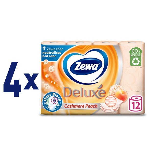Туалетний папір Zewa Deluxe персик тришаровий 48 шт.