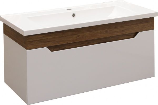 Тумба подвесная Колибри-100-А с умывальником Cosmo 100