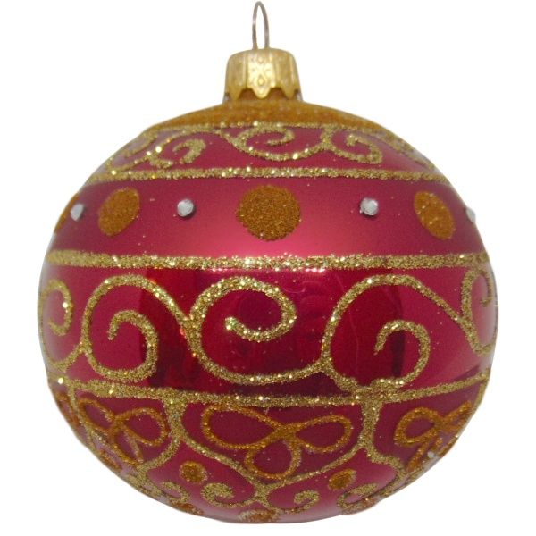 Куля новорічна скляна d80 AX13 0209 