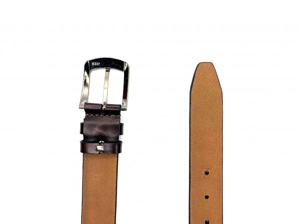 Ремінь шкіряний брючний 35 мм темно-помаранчевий с градієнтом 01353100 