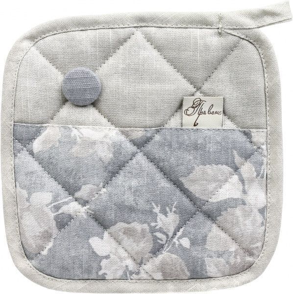 Прихватка Allure Розы 20x20 см серый Прованс 