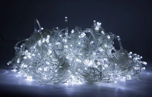 Гирлянда занавес простая без контроллера светодиодная (LED) 300 ламп 2 м 