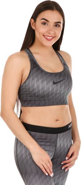 Бра Nike Pro Classic Swsh Stair Step 864968-012 L сірий