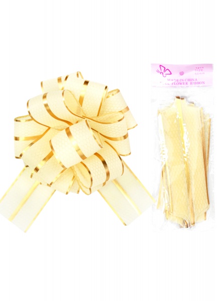 Бантики золотий жовтий 18829 5 см 1,2 м золотий 