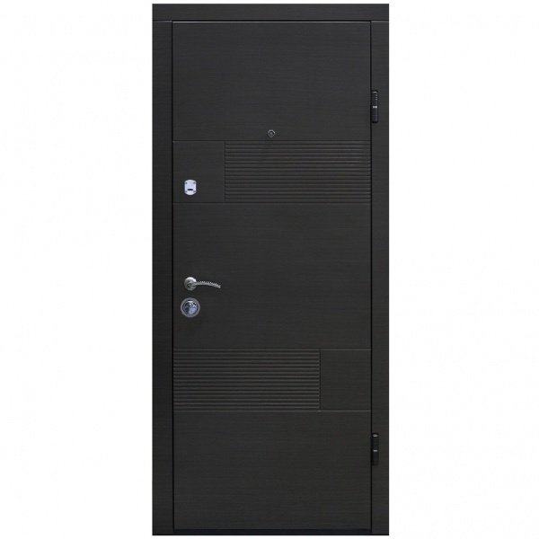 Дверь входная Министерство дверей Оптима венге серый горизонт 2050х860 мм правая