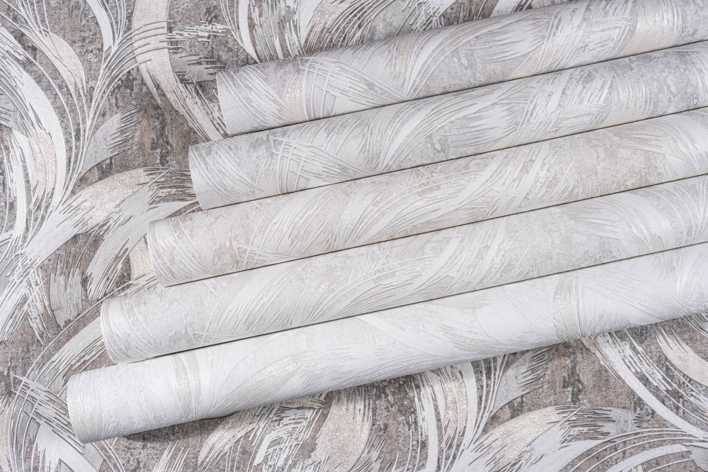 Шпалери вінілові на паперовій основі Слов'янські шпалери Le Grand gold Пір'їнка 2 4604-04 1,06x10,05 м