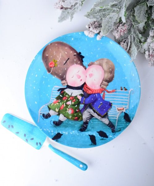 Блюдо для торта Перший поцілунок 27 см 924-341 Gapchinska 