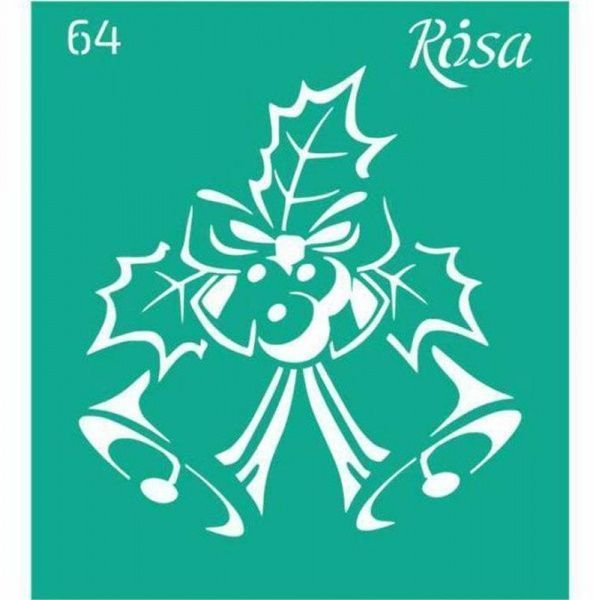 Трафарет многоразовый самоклеящий №64 серия Новый год 90х100 мм Rosa Talent