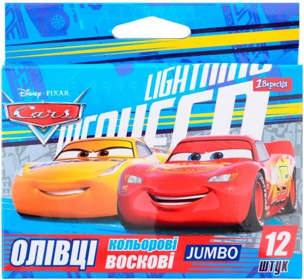 Олівці воскові JUMBO 12 шт. 1 вересня