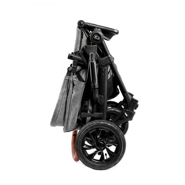 Коляска універсальна 2 в 1 Kinderkraft PRIME з сумкою для мами сіра 