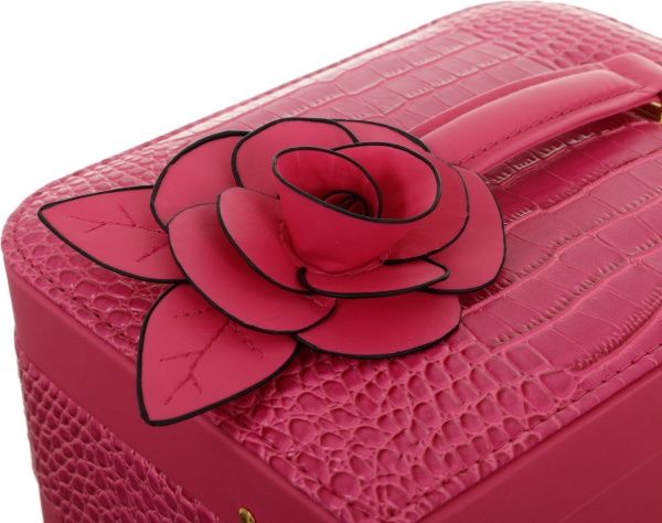 Шкатулка для украшений розовая 23х17х11.5 см Delux