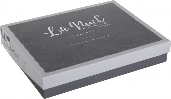 Комплект постільної білизни Palm Green 2 білий із зеленим La Nuit 