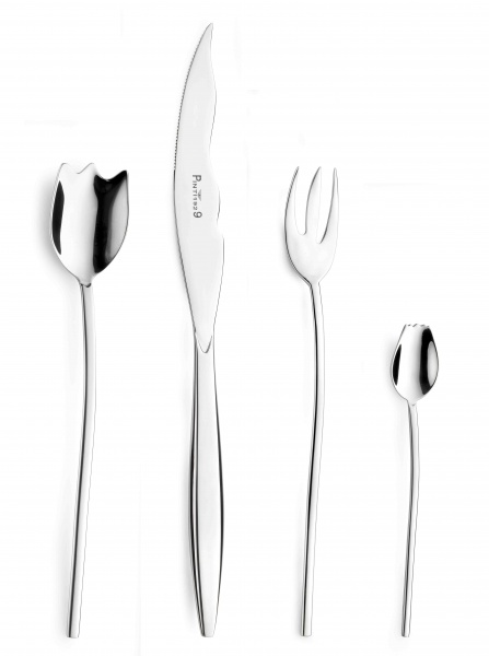 Набір столових приборів срібний 24 предмети Tulipani Pinti Inox