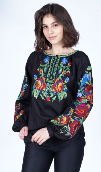 Вышиванка Эдельвика черный р. 3XL 218-21/00 