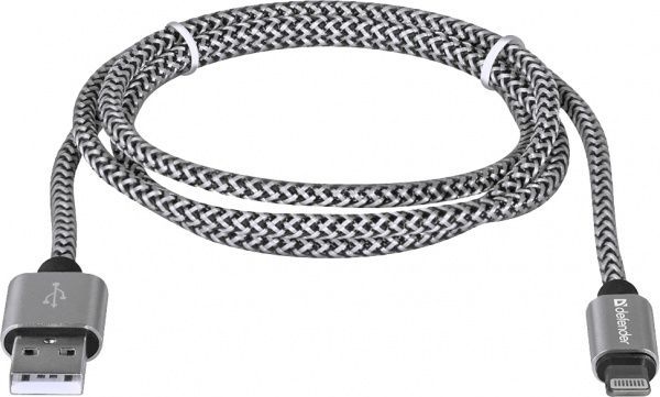 Кабель Defender Lightning – USB 1 м білий (87809) 