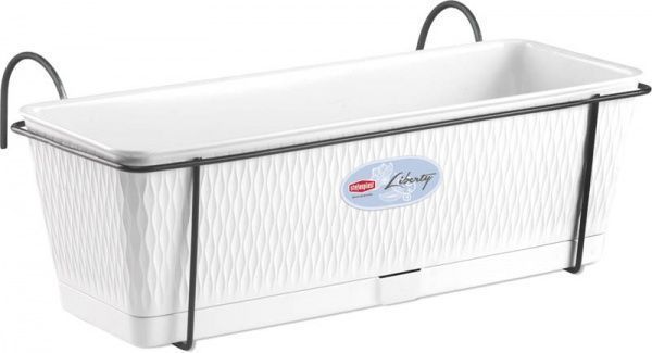 Ящик балконний Stefanplast Liberty прямокутний 9л білий (87513) 