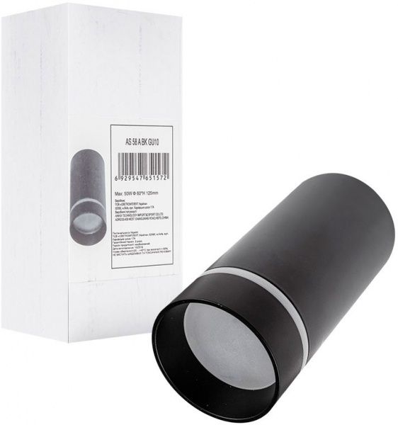 Світильник точковий Светкомплект HDL AS 58BK 50 Вт GU10 чорний 