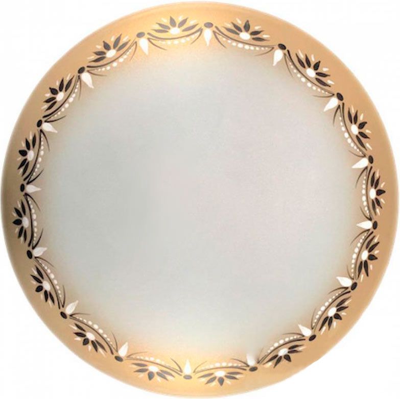 Светильник настенный Укрсвітло НПБ Визерунок-3 1x60 Вт E27 белый с рисунком 11715 