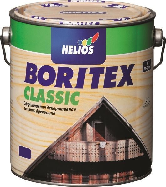 Лазур Helios Boritex Classic 7 махагон мат 0,75 л
