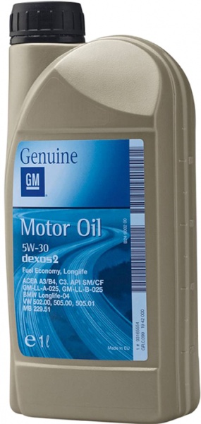Моторне мастило GM Motor Oil Dexos2 5W-30 1 л (1942000)