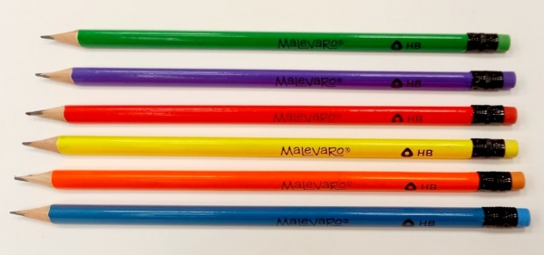 Карандаш чернографитный NEON треугольный HB Malevaro