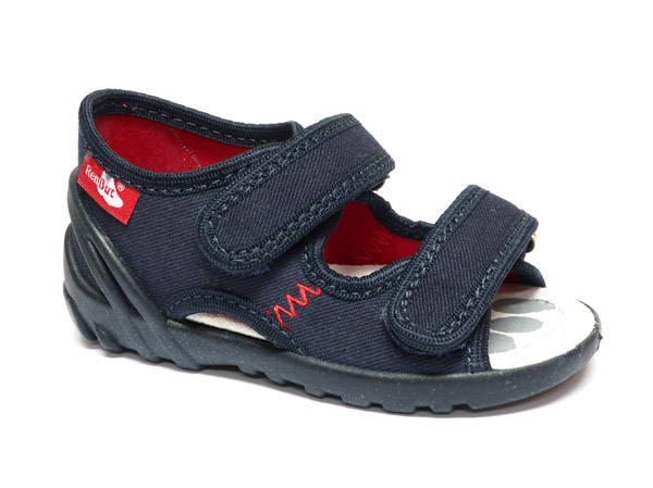 Сандалии для мальчиков RenBut текстильные с профилированной стелькой Зигзаг р.24 темно-синий 13-112NP-1325-24 