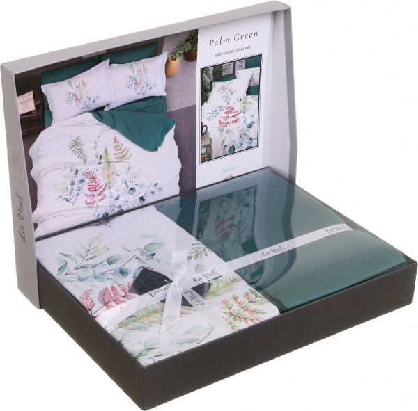 Комплект постільної білизни Palm Green 2 зелений La Nuit 