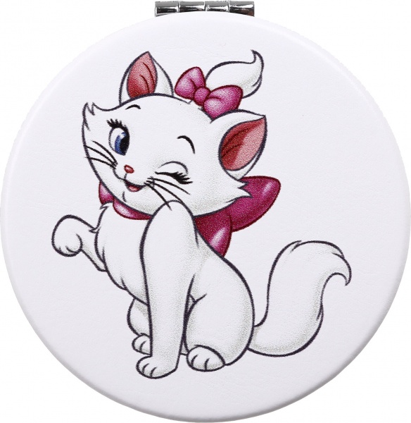 Зеркало карманное косметическое Лідер Канц Котик круглое 12 вариантов в ассортименте 