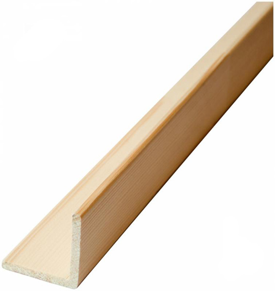 Уголок гладкий ЛІСБУДІНВЕСТ наружный 40х40х2500 мм сосна