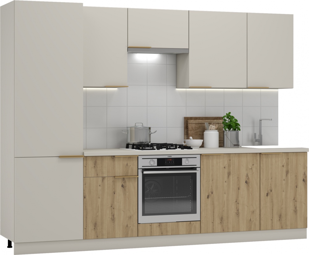 Кухня Грейд Хлоя ДСП 2,8мкашемир/дуб артизан/кашемир