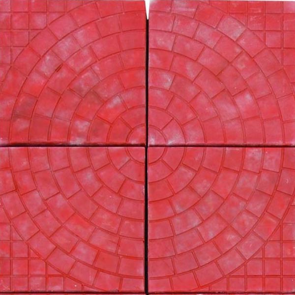 Плитка тротуарная Гранплит  285х285z35 мм Круг гранит