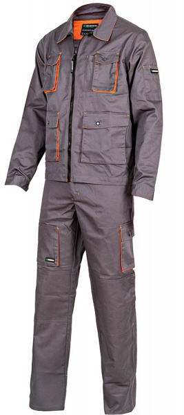 Полукомбинезон рабочий Sizam Newcastle р. S рост универсальный 30210 серый с оранжевым