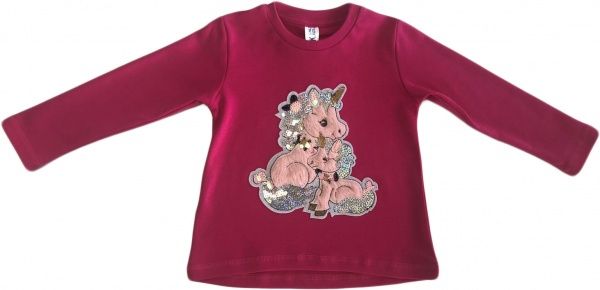 Джемпер Roksana 1067/22003 Единорог р.110-116 фуксия 