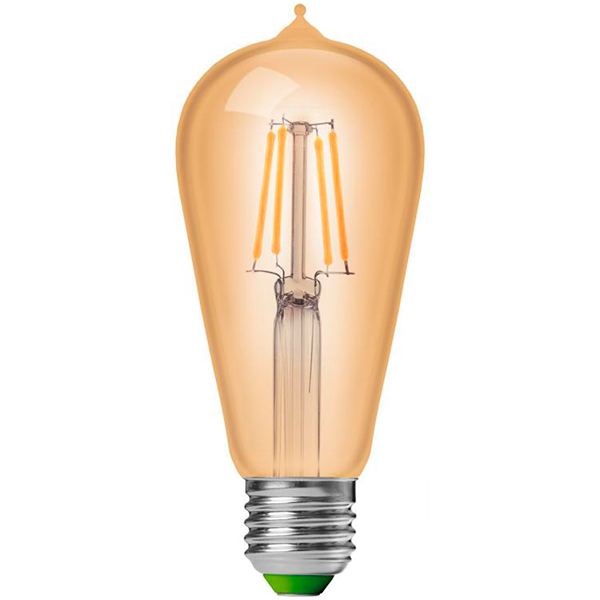 Лампа світлодіодна Eurolamp ST64 6 Вт E27 3000 К 220 В жовта 