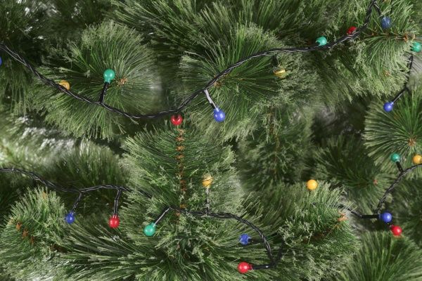 Электрогирлянда линейная внутренняя встроенный светодиод (LED) 48 ламп 2,4м Жемчужные шарики LDBL048M-10-C 