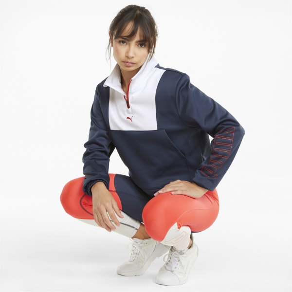 Джемпер Puma Train PWR Fleece Logo 1 4Zip 52093666 р. M синій