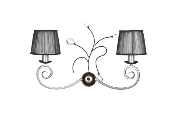 Бра NNB 2x40 Вт E14 хром/черный 90997 