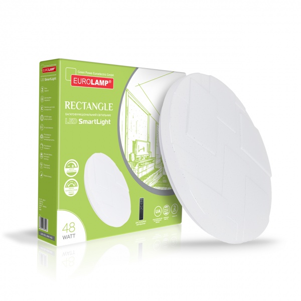 Світильник світлодіодний Eurolamp Rectangle 38 см 48 Вт білий LED-ESL-48W-N32 
