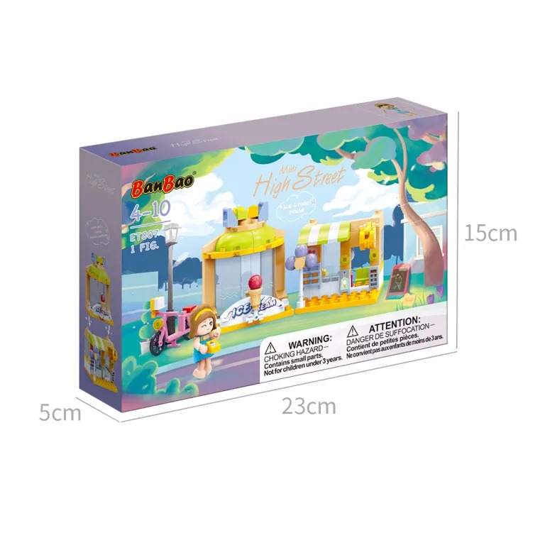 Конструктор BanBao Будинок морозива Mini High-Street Series ET807