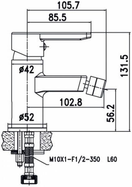 Смеситель для биде Aqua Rodos Aqua 90774