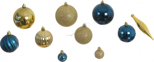 Набор новогодних украшений d 30/60/80 мм в ассортименте 86 шт./уп.