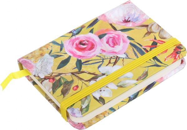 Блокнот Летние цветы 10,5x7,5 см желтый
