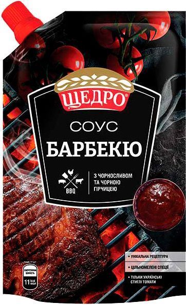 Соус ТМ ЩЕДРО Барбекю д/п 4823097401194 200 г