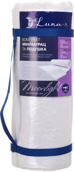 Міні-матрац скручений з подушкою Luna 140x200 см