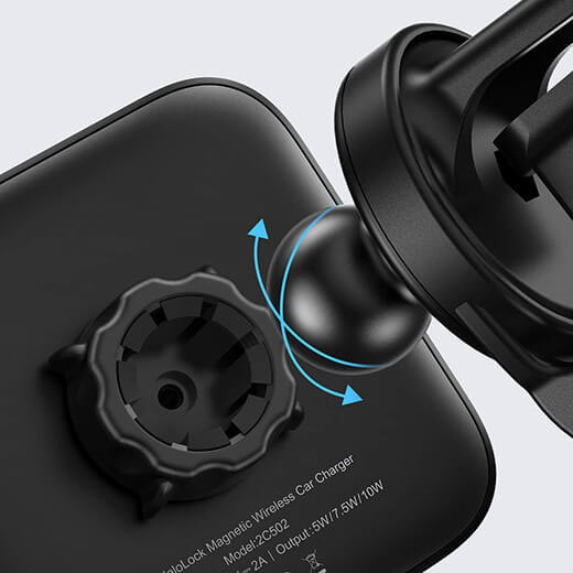 Автодержатель ESR с беспроводной зарядкой HaloLock MagSafe черный